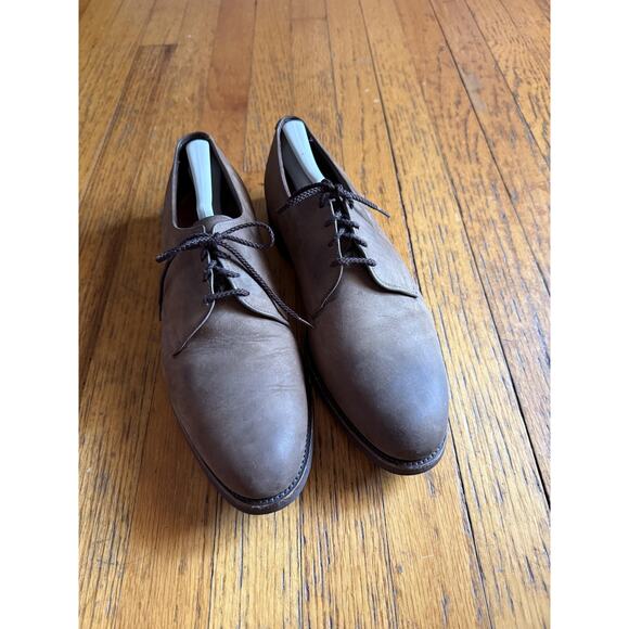 Allen Edmonds Shoes Mens Size 13 Brown Yale Plain Toe Derby Vibram Made in USA - Picture 1 of 10